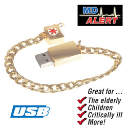 Gold Medical Alert Bracelet Model# 11-0009