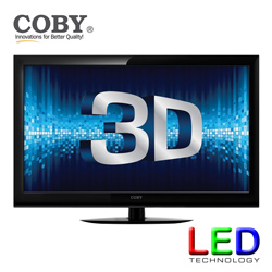 Coby 40 inch 3D LED TV Model# LED3DTV4086