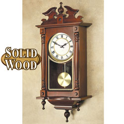 Quartz Solid Wood Heirloom Wall Clock Model# YW046Q