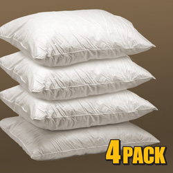 4 Pack Standard Down Pillows Model# 95/5 WDF/WDD