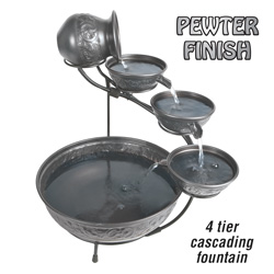 Pewter Electric Cascade Fountain Model# SS21457M86000