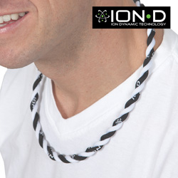 22 Inch Double Strand Ion Necklace Model# BLACK/WHITE NECKLACE-DOUBLE