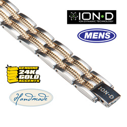 Ion-D Silver/Gold Bracelet Model# T351