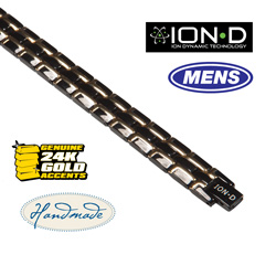 Ion-D Black/Gold Bracelet Model# T006-1