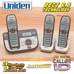 Uniden DECT 6.0 3-Handset System Model# DECT2180-3