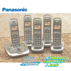 Panasonic 5-Handset Phone System&nbsp;&nbsp;Model#&nbsp;KX-T4025N