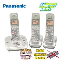 Panasonic 3 Handset Phone System Model# KX-TG4023N