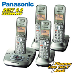 Panasonic DECT 6.0 4-Handst Phone System Model# KX-TG4024N