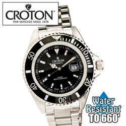 Black Croton Sport Divers Watch Model# CA301157BKBK
