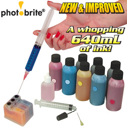 Photobrite 640mL Ink Kit Model# PHOTOBRITE640