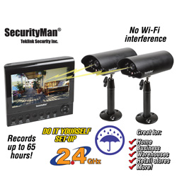 4 Channel Wireless Security System with 2 Cameras Model# DIGI LCDDVR2