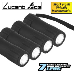 4 Pack 7 LED Shockproof Flashlights&nbsp;&nbsp;Model#&nbsp;DFL5802