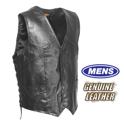 Genuine Hog Leather Vest Model# GFVLACE