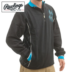 Rawlings 1/4 Zip Sweatshirt Model# M2096-BLACK W/PIPING