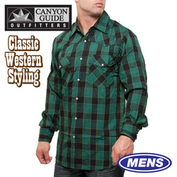 Green Western Shirt&nbsp;&nbsp;Model#&nbsp;24519-930HL-M