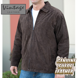 Mens Brown Suede Jacket Model# 23712-BROWN