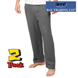Mens 2 Pack Charcoal Grey Fleece Pants&nbsp;&nbsp;Model#&nbsp;1401-CHAR