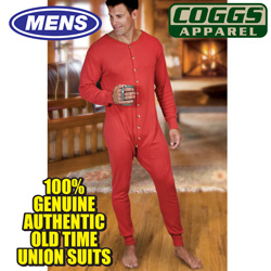 Mens Red Union Suit