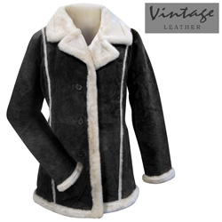 Womens Black Suede Coat Model# 21000-BLACK