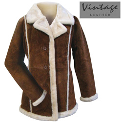 Womens Brown Suede Coat&nbsp;&nbsp;Model#&nbsp;21000-BROWN