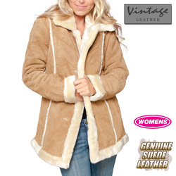 Womens Tan Suede Coat&nbsp;&nbsp;Model#&nbsp;21000-TAN