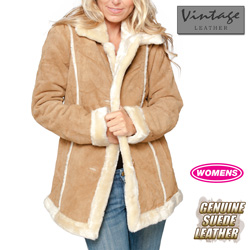 Womens Tan Suede Coat Model# 21000-TAN