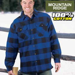 Mountain Ridge Royal Flannel Shirt Model# M6512-ROYAL