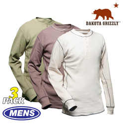3 Pack Dakota Grizzly Henleys&nbsp;&nbsp;Model#&nbsp;98210