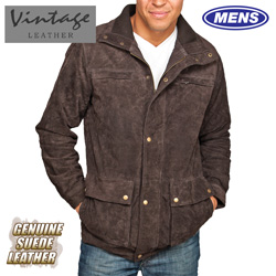 Hip Length Suede Jacket&nbsp;&nbsp;Model#&nbsp;23780