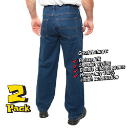 2 Pack Mens Denim Jeans Model# PA-420-BL
