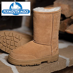 UPC 845402005594 product image for Plymouth Mocs Mens Boot Slippers - Size: 10 | upcitemdb.com