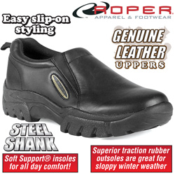 Roper Black Slip-On Shoes&nbsp;&nbsp;Model#&nbsp;9-20-601-9434