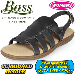 Bass Womens Black Sandals Model# KATHY-BLACK