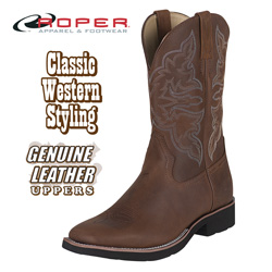 Roper Square Toe Brown Western Boots Model# 9-20-5800-902