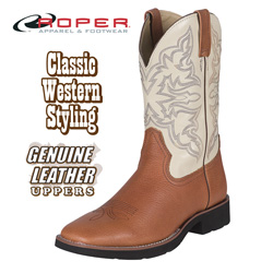 Roper Square Toe Tan Western Boots&nbsp;&nbsp;Model#&nbsp;9-20-5800-903