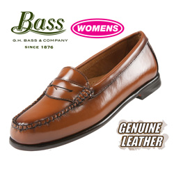 Womens Brown Bass Penny Loafer Model# LONDON-KAR