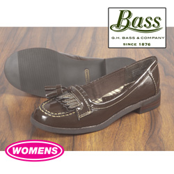 Bass Womens Brown Patent Loafers Model# COCOA-PAT