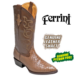 Ferrini Python Boots - Taupe Model# 10611-44