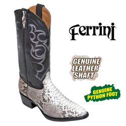 Ferrini Python Boots - Natural Model# 10611-05