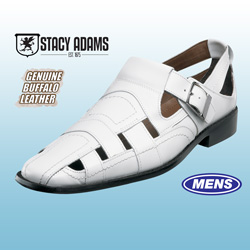 Stacy Adams Cimarron Sandals - White Model# 24727-100