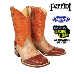 Ferrini Teju Lizard Boots - Peanut Brown&nbsp;&nbsp;Model#&nbsp;21193-11