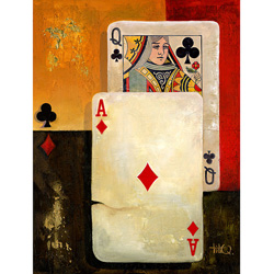 Poker Queen On Canvas&nbsp;&nbsp;Model#&nbsp;75-252HR