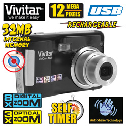 Vivitar 12MP Digital Camera&nbsp;&nbsp;Model#&nbsp;VT328