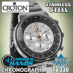 Croton SS/Silver Chronograph&nbsp;&nbsp;Model#&nbsp;CC311304SSGY
