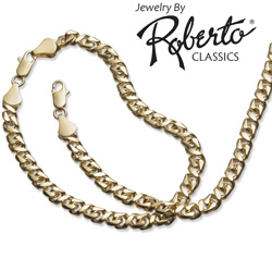 Figure-8 14k Gold Necklace and Bracelet&nbsp;&nbsp;Model#&nbsp;17