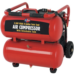 3.5 HP 8 Gallon Twin Tank Air Compressor with Detachable Tank Model# APC4007