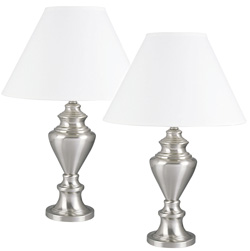 Pair of Metal Table Lamps Model# 6236SN-2 PACK