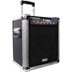 Portable PA System with Microphone and MP3 Connection&nbsp;&nbsp;Model#&nbsp;PCMX260MB