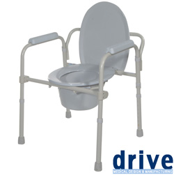 Folding Bedside Commode Seat with Commode Bucket Model# 11148KDR-1
