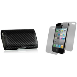 Premium Carbon Fiber Style Horizontal Case&nbsp;&nbsp;Model#&nbsp;IP3GS-CarbonH